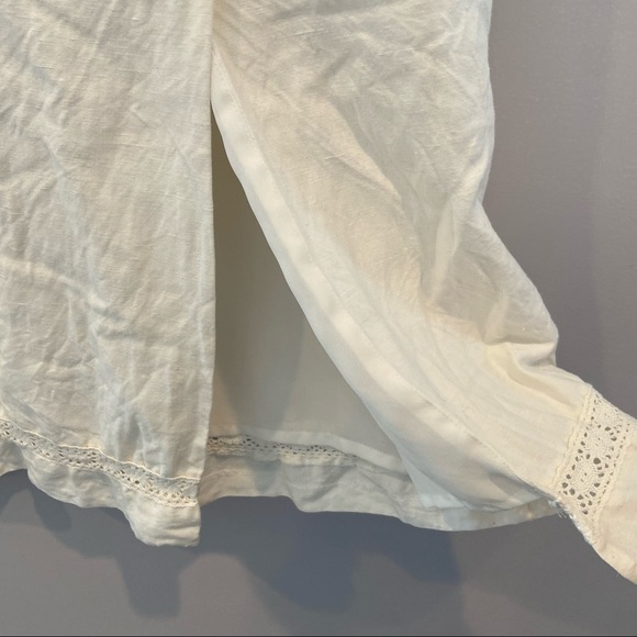 CRAZY HORSE COLLECTION Linen Blend Cottage Prairie Lagenlook Midi Skirt Size 14 - Picture 2 of 8